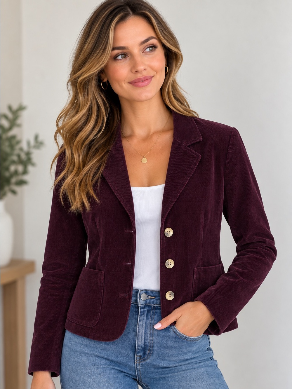 GAP Women's Deep Plum Blazer